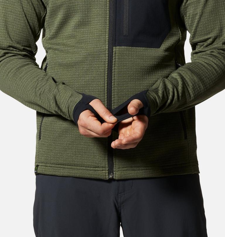 Men's Polartec&reg; Power Grid Full Zip Hoody, Color: Surplus Green Heather, image 5