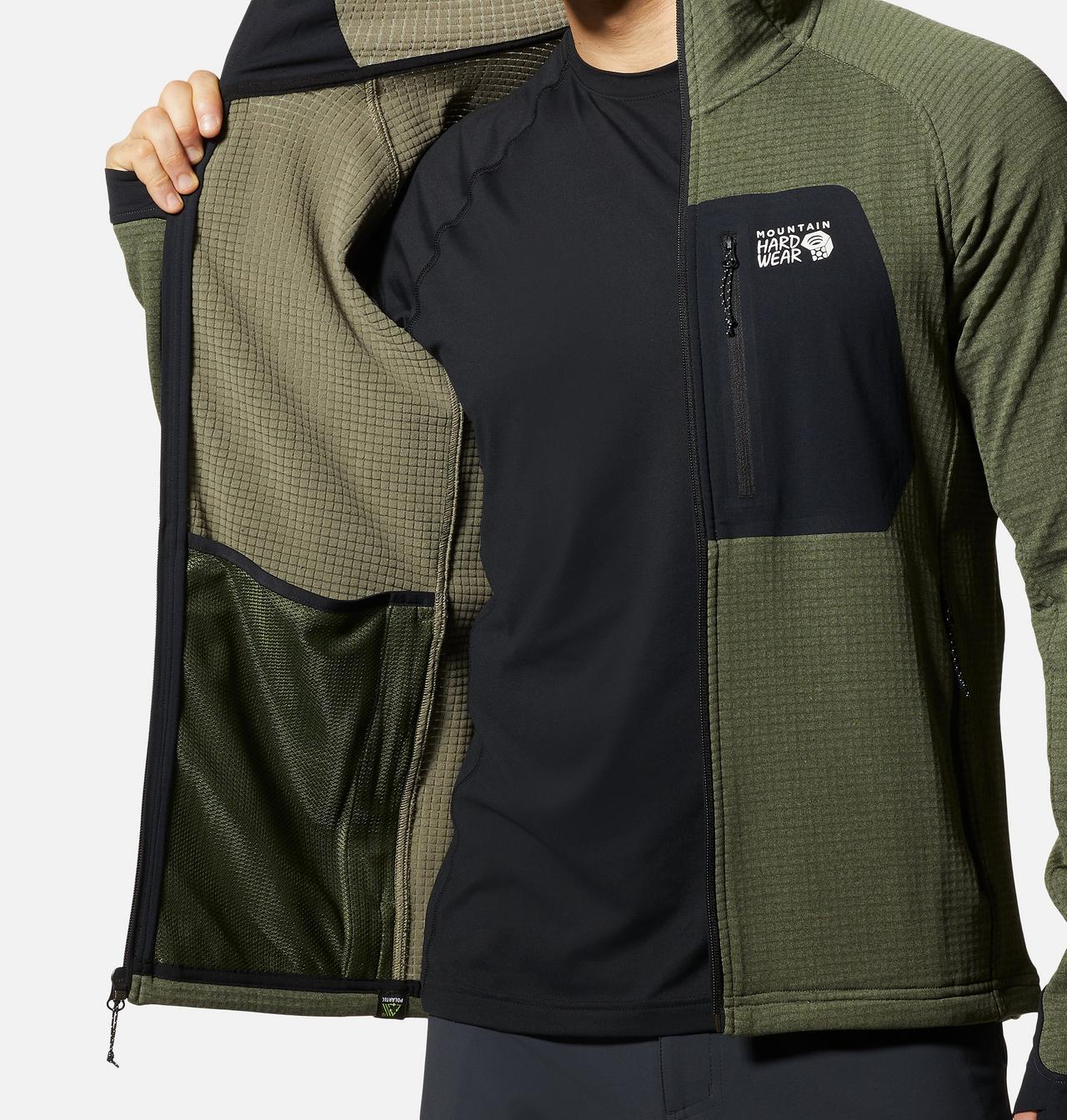 Answer 4 Power Grid™ Full-Zip Hoodie M Men's Polartec® Power Grid™ Full Zip Hoody | Mountain Hardwear