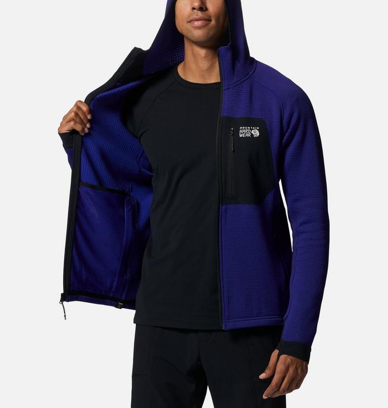 Chandail à capuchon avec fermeture éclair Polartec® Power Grid Homme, Color: Klein Blue Heather, image 5