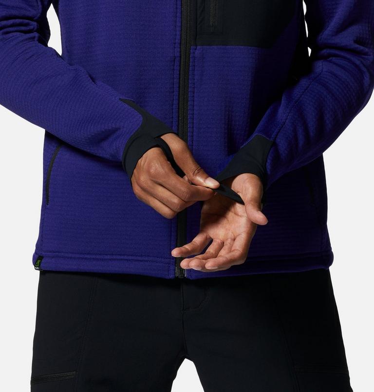 Chandail à capuchon avec fermeture éclair Polartec® Power Grid Homme, Color: Klein Blue Heather, image 6