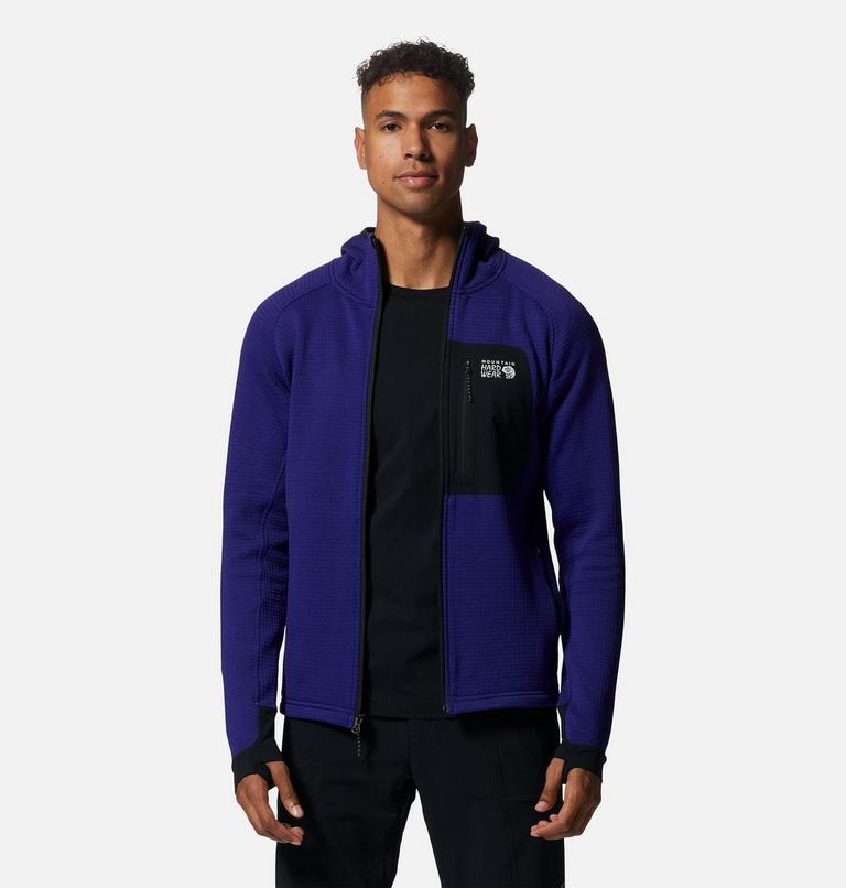 Chandail à capuchon avec fermeture éclair Polartec® Power Grid Homme, Color: Klein Blue Heather, image 7