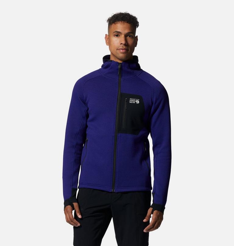 Chandail à capuchon avec fermeture éclair Polartec® Power Grid Homme, Color: Klein Blue Heather, image 1