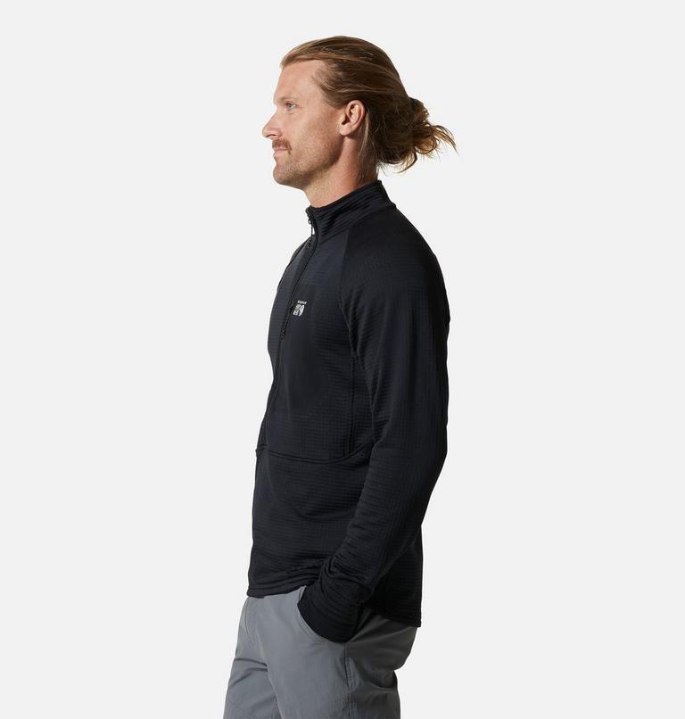 Manteau à demi-fermeture éclair Polartec® Power Grid Homme, Color: Black, image 3