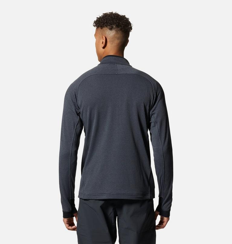 Men's Polartec® Power Grid Half Zip Jacket, Color: Blue Slate Heather, image 2