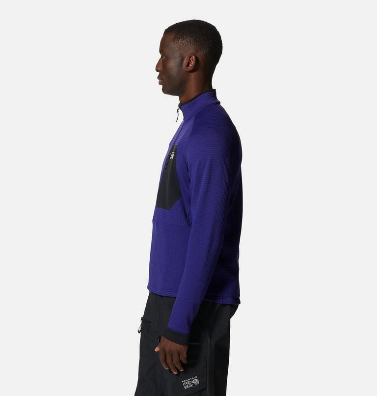 Men's Polartec&reg; Power Grid Half Zip Jacket, Color: Klein Blue Heather, image 3