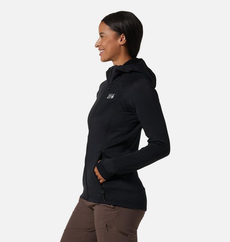 Women's Polartec&reg; Power Grid Full Zip Hoody, Color: Black, image 3
