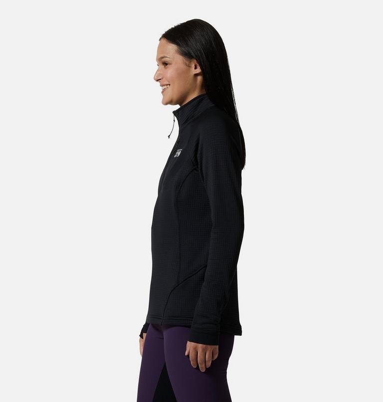 Manteau à demi-fermeture éclair Polartec® Power Grid Femme, Color: Black, image 3