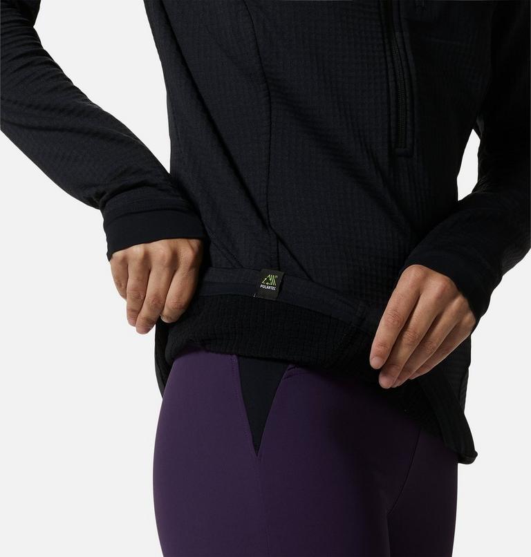 Manteau à demi-fermeture éclair Polartec® Power Grid Femme, Color: Black, image 6