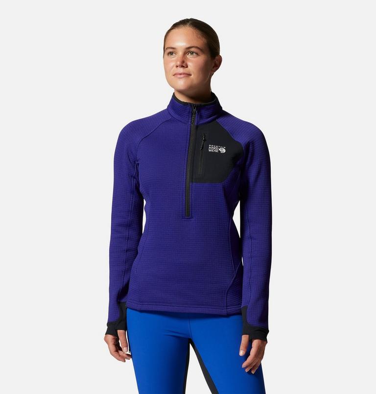 Women's Polartec&reg; Power Grid Half Zip Jacket, Color: Klein Blue Heather, image 1