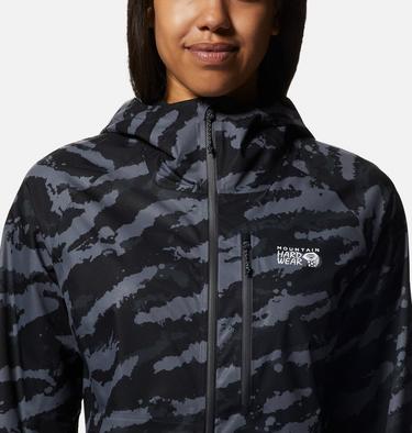 Manteau Stretch Ozonic Femme, Color: Black Paintstrokes Print, image 8