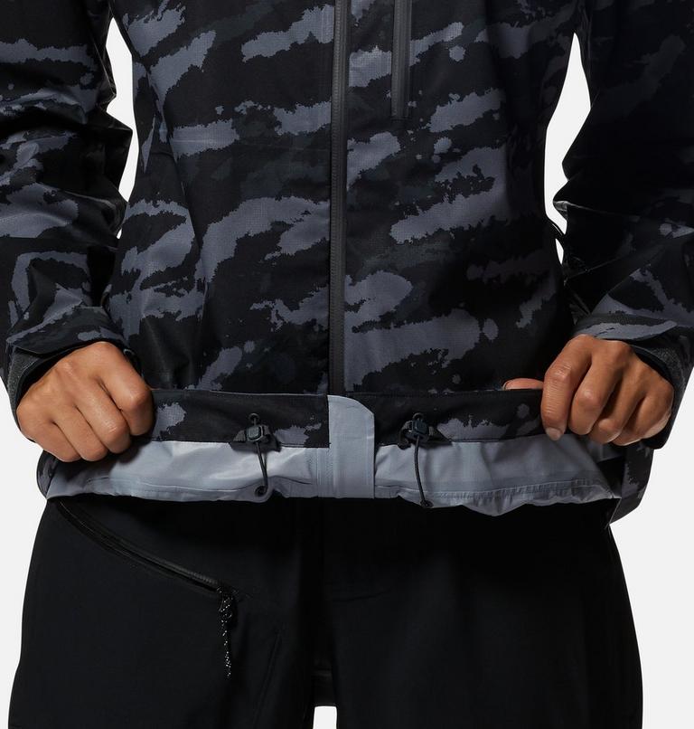 Manteau Stretch Ozonic Femme, Color: Black Paintstrokes Print, image 8
