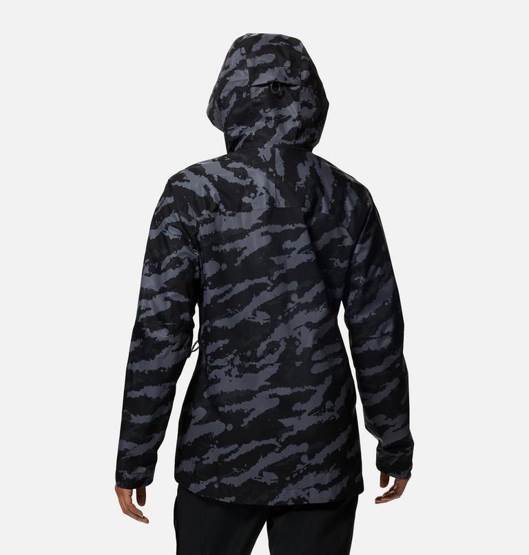 Manteau Stretch Ozonic Femme, Color: Black Paintstrokes Print, image 2