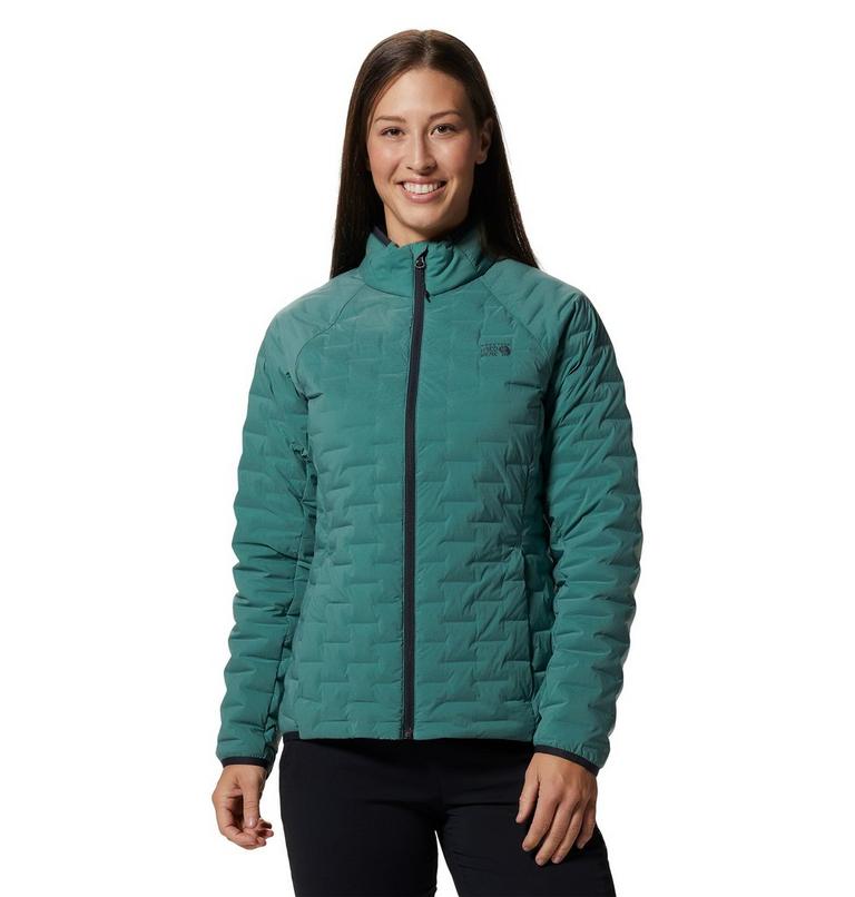 Manteau Stretchdown Light Femme, Color: Mint Palm, image 1
