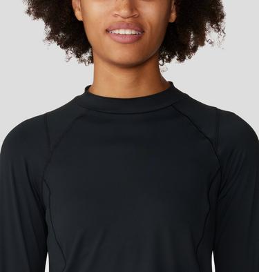 Women's Crater Lake Long Sleeve Crop, Color: Black, image 20