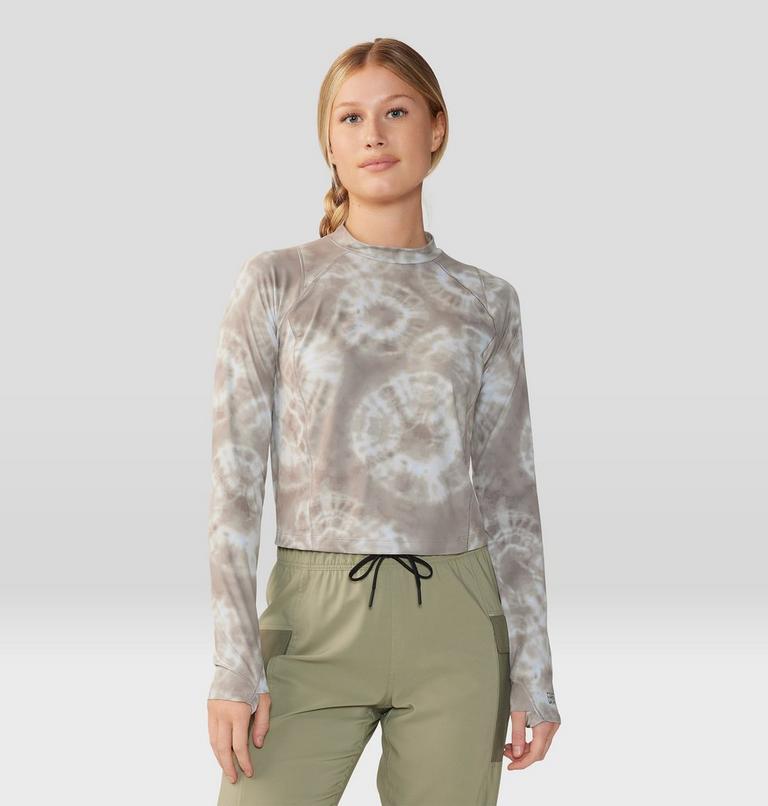 Femme Crater Lake Manches longues Court, Color: Dunes Spore Dye Print, image 1