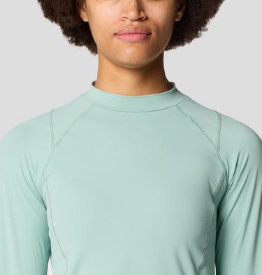 Women's Crater Lake Long Sleeve Crop, Color: Mineral Spring, image 16