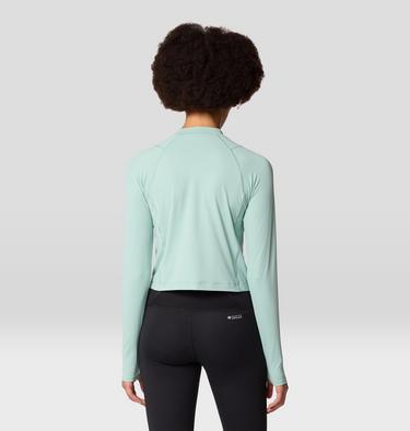 Women's Crater Lake Long Sleeve Crop, Color: Mineral Spring, image 14