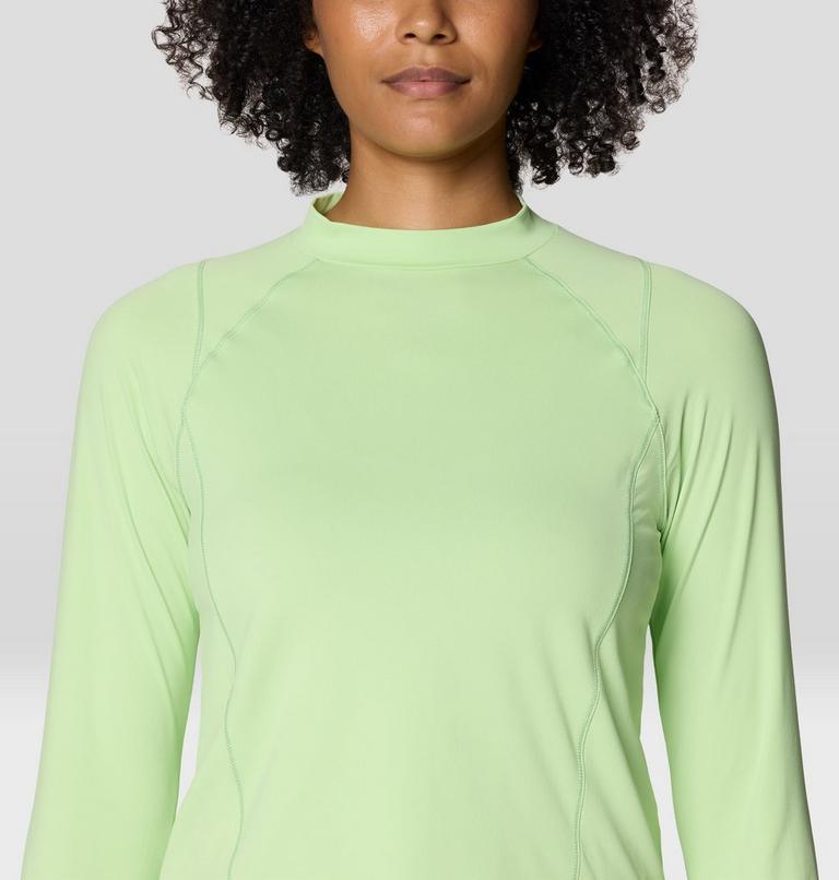Women's Crater Lake Long Sleeve Crop, Color: Frozen In Lime, image 6