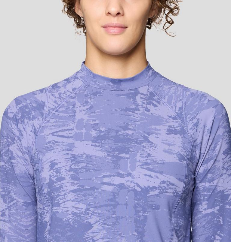 Women's Crater Lake Long Sleeve Crop, Color: Avid Inked Dye Print, image 5