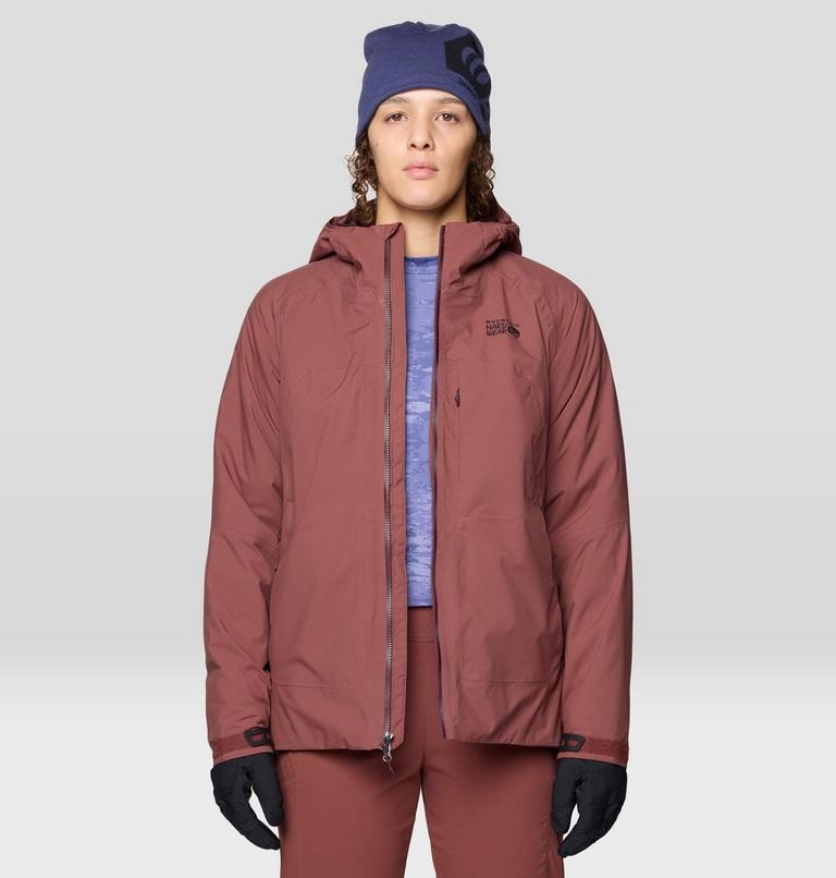 Women's Crater Lake Long Sleeve Crop, Color: Avid Inked Dye Print, image 7