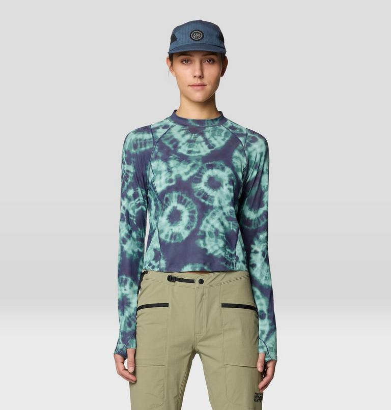 Women's Crater Lake Long Sleeve Crop, Color: 531, image 1
