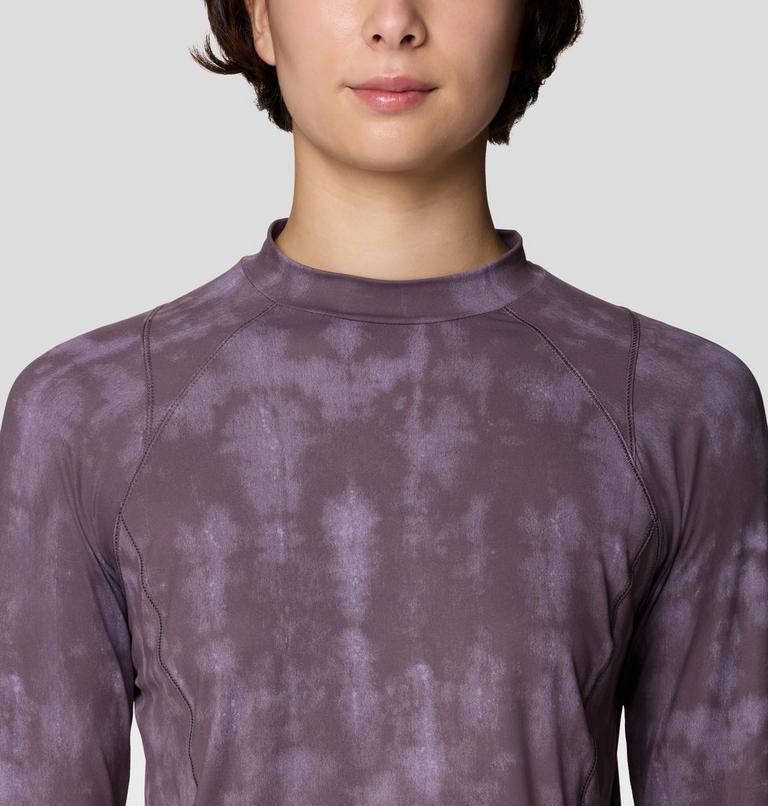 Women's Crater Lake Long Sleeve Crop Shirt, Color: Purple Sage Shadowdye Print, image 5