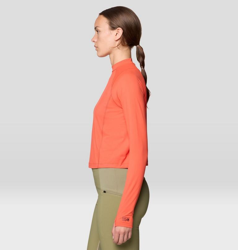 Women's Crater Lake Long Sleeve Crop, Color: Aspect, image 3
