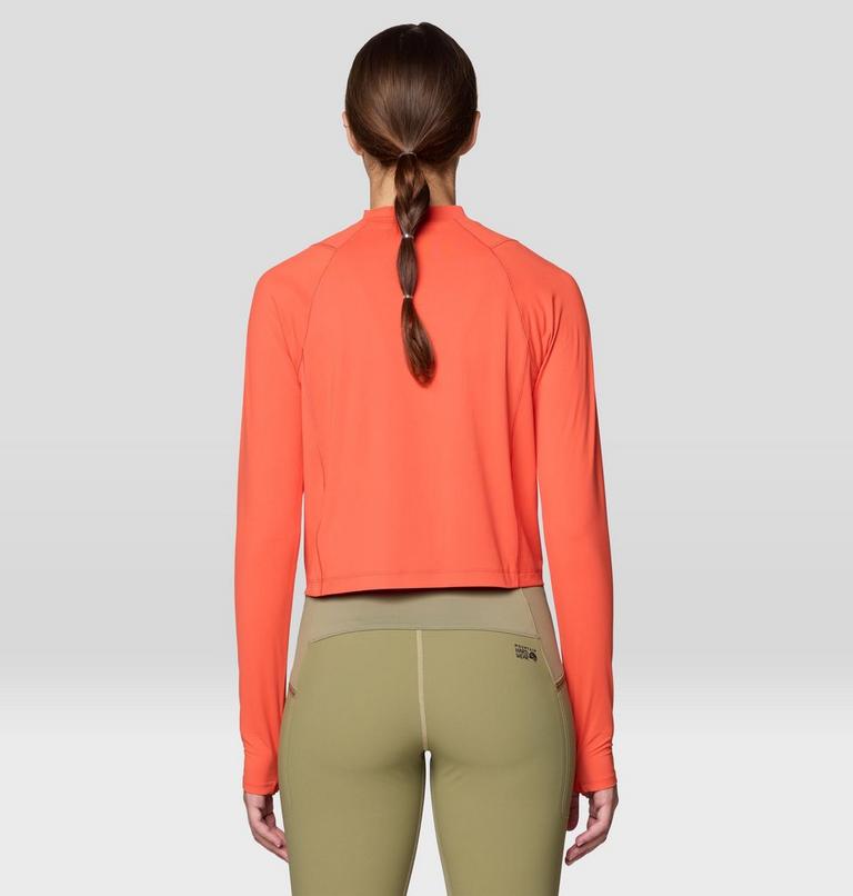 Women's Crater Lake Long Sleeve Crop, Color: Aspect, image 2