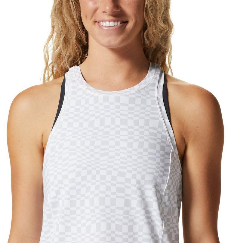 Women's Crater Lake Tank, Color: Fogbank Checks Print, image 4