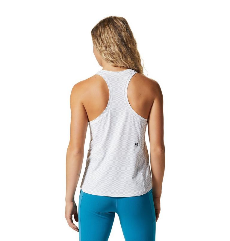 Women's Crater Lake Tank, Color: Fogbank Checks Print, image 2