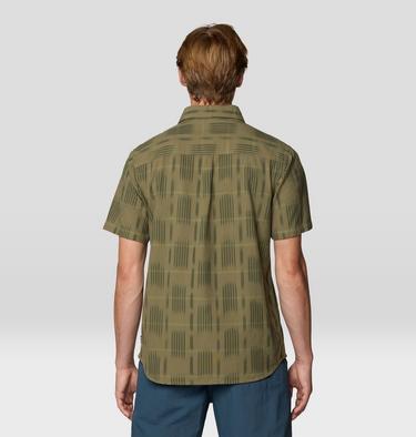 Men's Grove Hide Out Short Sleeve Shirt, Color: Mission Olive Ikat Jacquard, image 2