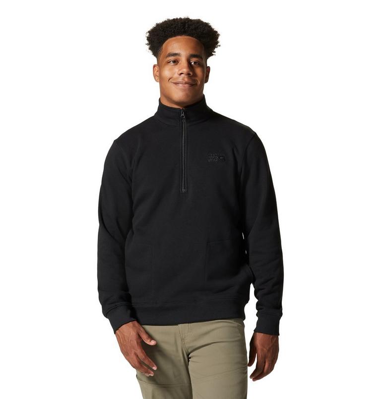 Chandail à demi-fermeture éclair MHW Logo Homme, Color: Black, image 1