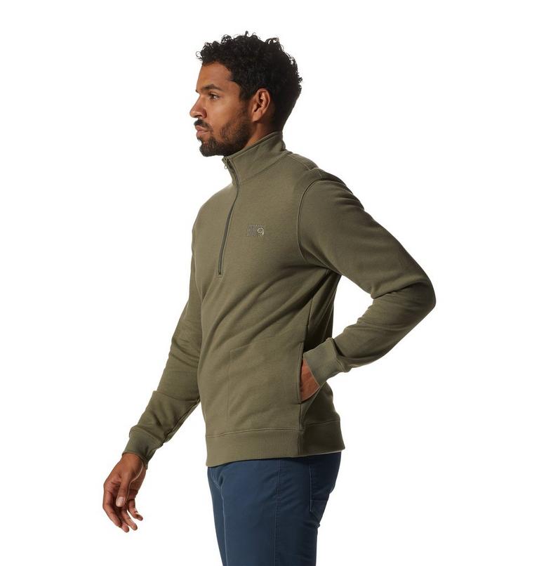 Men's MHW Logo 1/2 Zip, Color: Stone Green, image 3