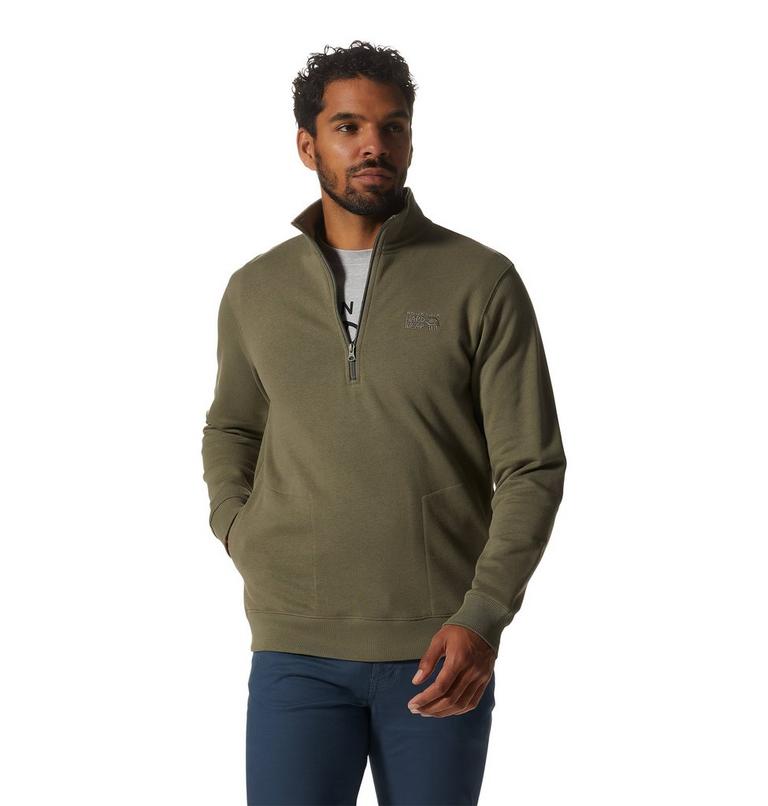 Men's MHW Logo 1/2 Zip, Color: Stone Green, image 5