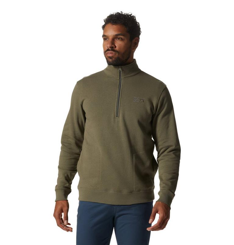 Men's MHW Logo 1/2 Zip, Color: Stone Green, image 1
