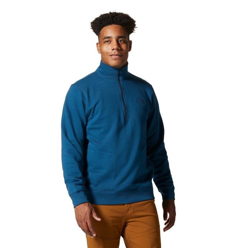 Chandail &agrave; demi-fermeture &eacute;clair MHW Logo Homme, Color: Dark Caspian, image 5