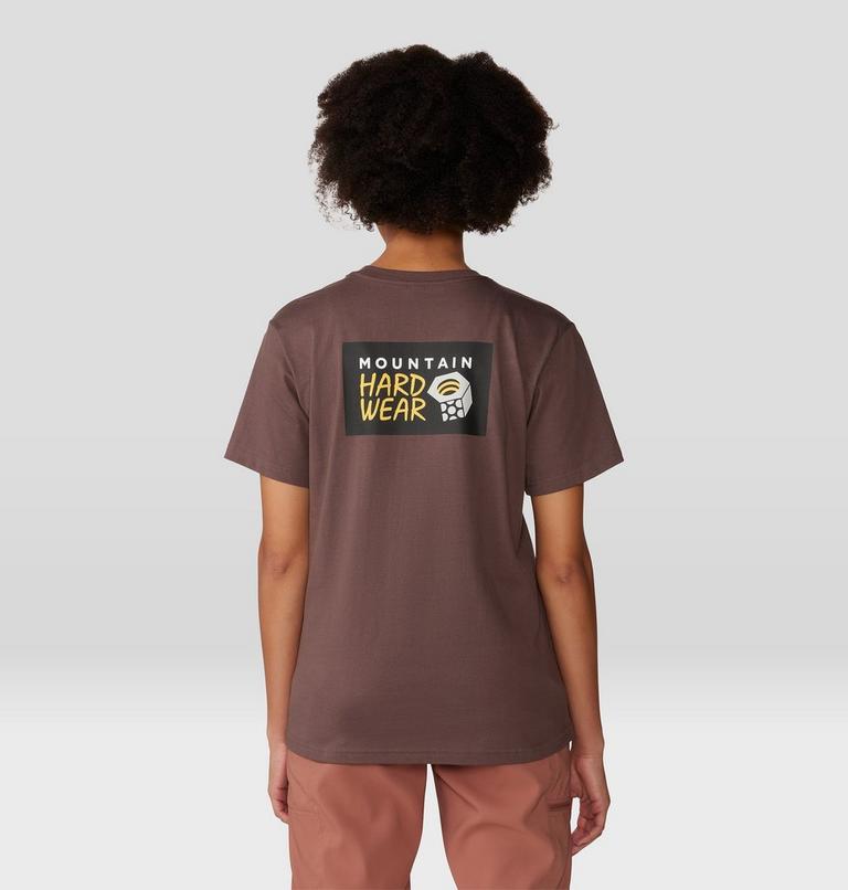 Women's MHW Logo in a Box Short Sleeve, Color: Carob, image 2