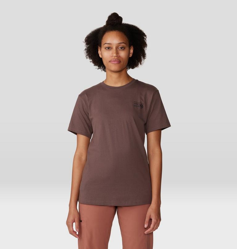 Women's MHW Logo in a Box Short Sleeve, Color: Carob, image 1