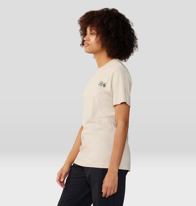 Women's MHW Logo in a Box Short Sleeve, Color: Wild Oyster, image 3