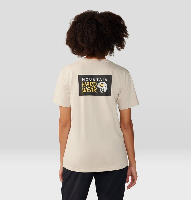 Women's MHW Logo in a Box Short Sleeve, Color: Wild Oyster, image 2