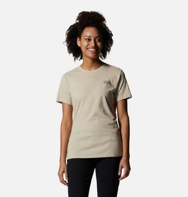 Women's MHW Logo in a Box Short Sleeve, Color: Wild Oyster, image 1