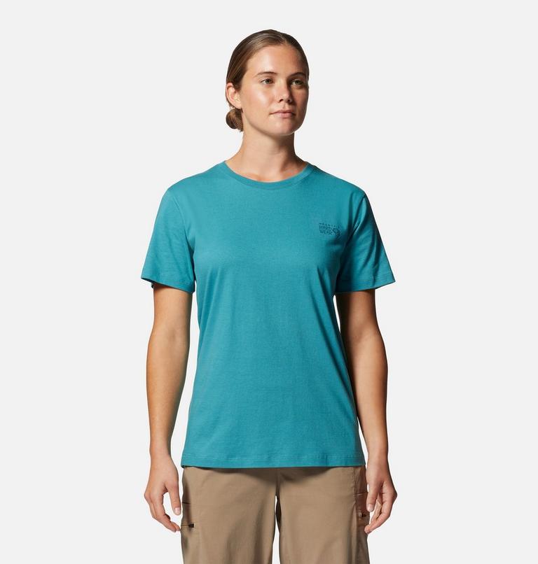 Women's MHW Logo in a Box Short Sleeve, Color: Palisades, image 1