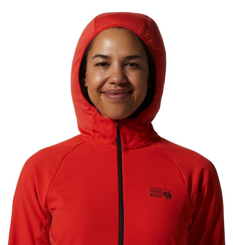 Women's Stratus Range Full Zip Hoody, Color: Summit Red, image 4