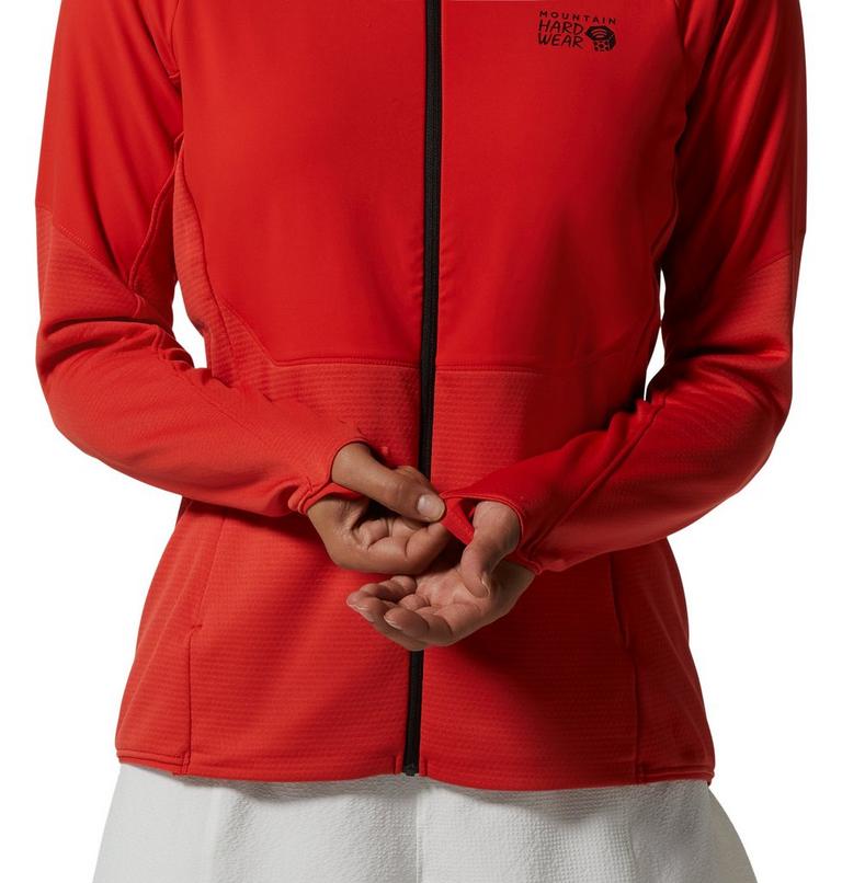 Women's Stratus Range Full Zip Hoody, Color: Summit Red, image 5
