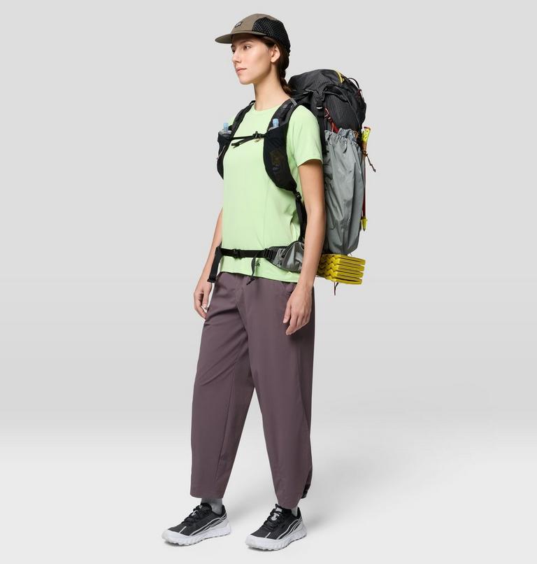 Women's Crater Lake Short Sleeve, Color: Frozen In Lime, image 2