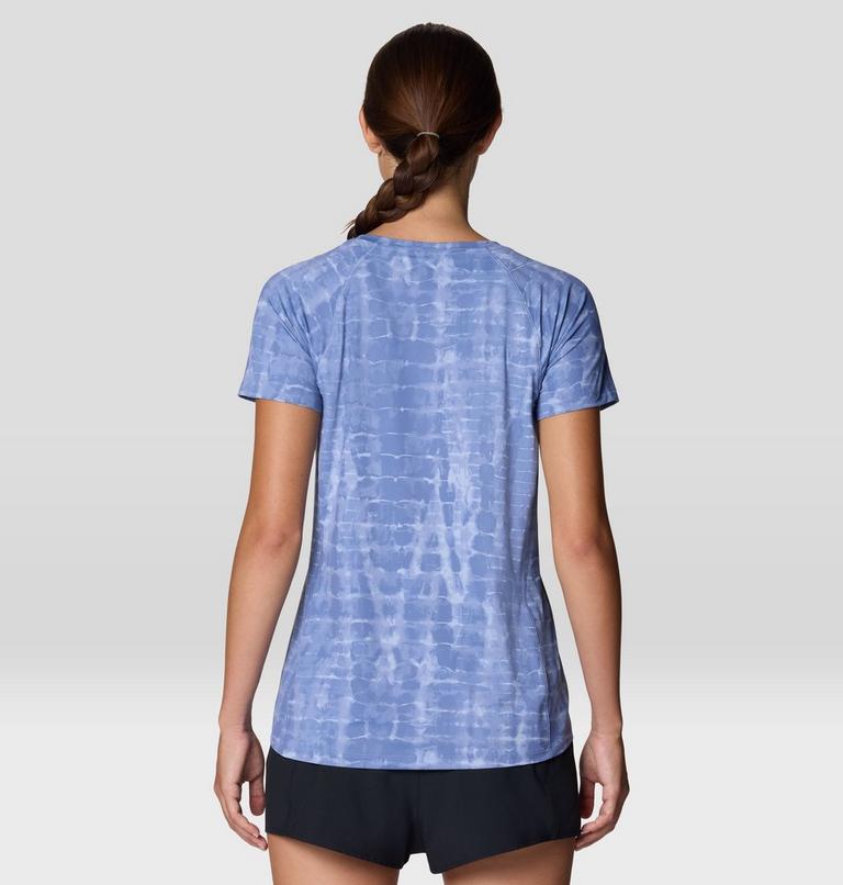 Women's Crater Lake Short Sleeve, Color: Best Coast Blue Prismatic Print, image 3