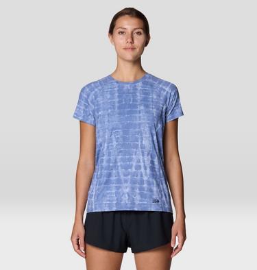 Women's Crater Lake Short Sleeve, Color: Best Coast Blue Prismatic Print, image 5