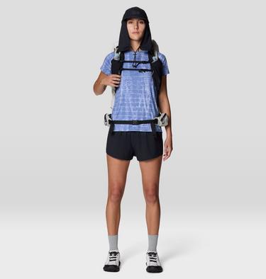 Women's Crater Lake Short Sleeve, Color: Best Coast Blue Prismatic Print, image 6