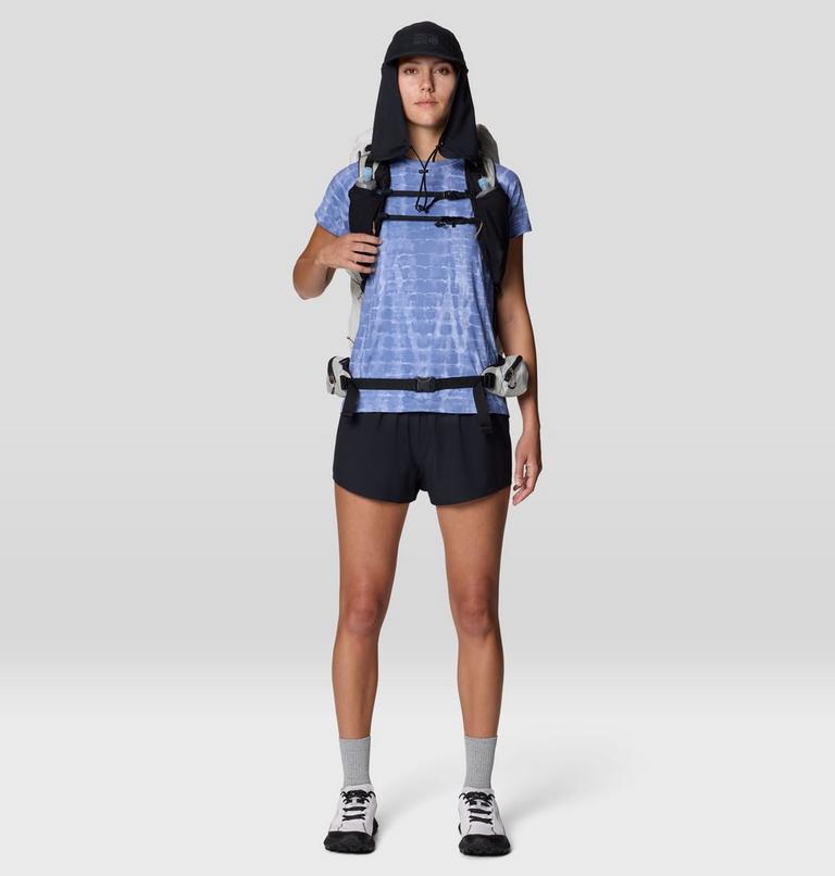 Women's Crater Lake Short Sleeve, Color: Best Coast Blue Prismatic Print, image 2