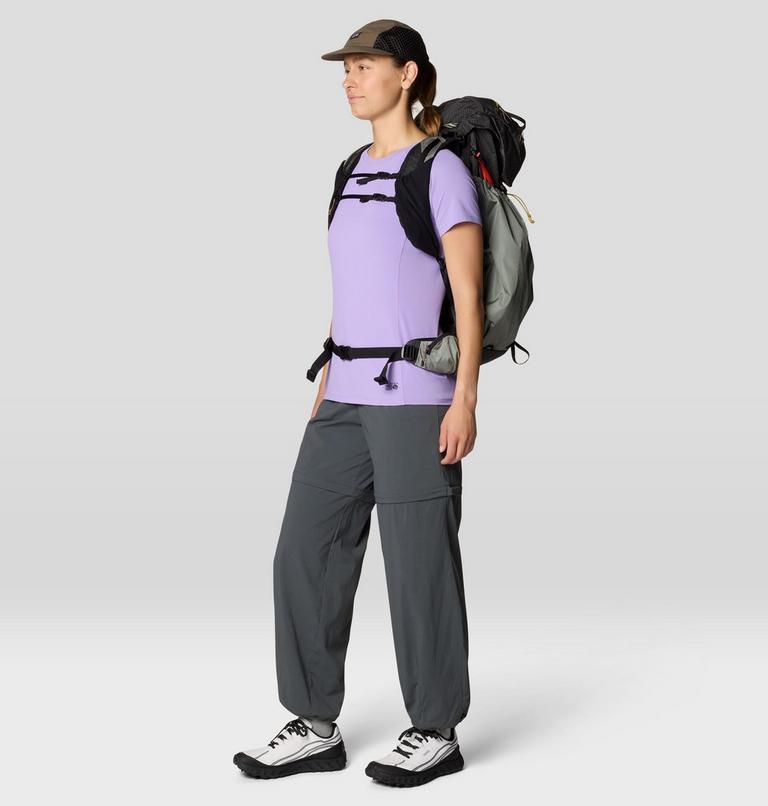 Women's Crater Lake Short Sleeve, Color: Harbor Violet, image 2